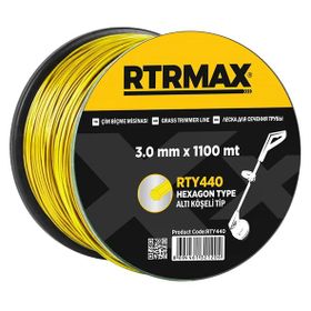 RTRMAX RTY443 3.3 mm x900 mt Sarı Altıköşe Tırpan Misinası