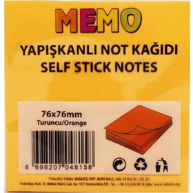 Rubenis 76x76 mm Fosforlu Turuncu Yapışkanlı Not Kağıdı