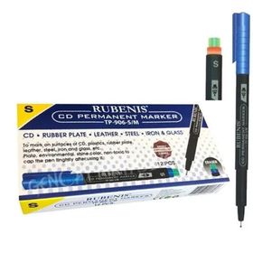 Rubenis S Mavi CD Permanent Marker Silgili 12 Adet Asetat Kalemi