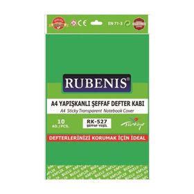 Rubenis Yapışkanlı 10'lu A4 Şeffaf Yeşil Hazır Kaplık