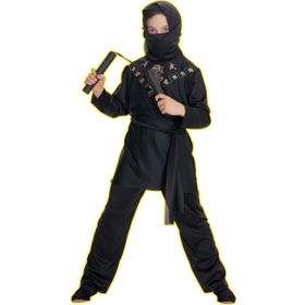 Rubies Siyah Ninja Klasik 5-6 Yaş Çocuk Kostümü