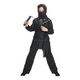 Rubies Siyah Ninja Klasik 5-6 Yaş Çocuk Kostümü