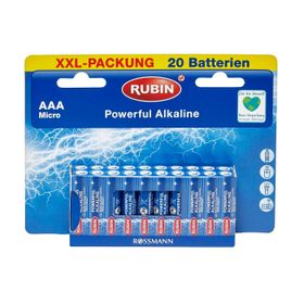 Rubin Alkalin AAA 1,5V 20'li İnce Pil