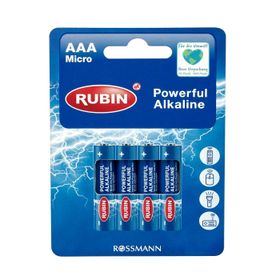 Rubin Alkalin AAA 1,5V 4'lü İnce Pil