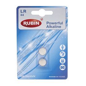 Rubin LR44 1.5 V 2 Adet Düğme Alkalin Pil