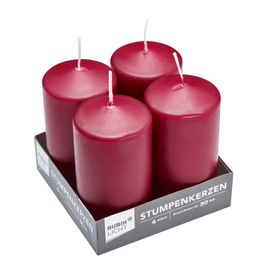 RubinLicht 4'lü Bordo 110x60 Silindir Mum Set