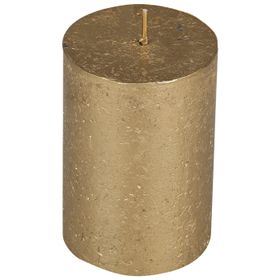 Rubinlicht Altın 100x68 mm 1 Adet Rustik Metalik Silindir Mum