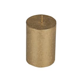 Rubinlicht Altın 100x68 mm 1 Adet Rustik Metalik Silindir Mum