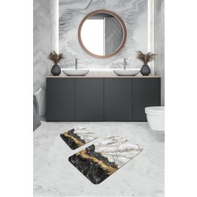 Rugviva BS305 Dijital 2'li 60x90 cm + 60x60 cm Banyo Paspas Seti