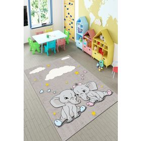 Rugviva KD120 Kaymaz Tabanlı Makinede Yıkanabilir Çocuk Halısı