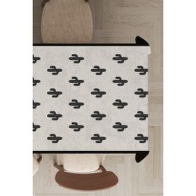 Rugviva MSO085 Dokuma Elit Kumaş Kaktüs Desenli Renkli Leke Tutmayan 140x100 cm Masa Örtüsü