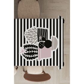 Rugviva MSO133 Dokuma Elit Kumaş Kaktüs Desenli Palatinete Mor Leke Tutmayan 140x200 cm Masa Örtüsü