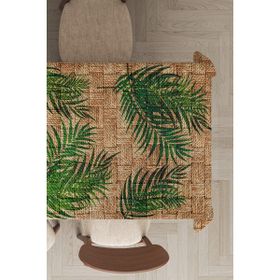Rugviva MSO183 Dokuma Elit Kumaş Hasır Görünümlü Renkli Leke Tutmayan 140x240 cm Masa Örtüsü