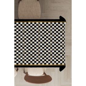 Rugviva MSO224 Dokuma Elit Kumaş Küçük Kareli Siyah Leke Tutmayan 140x180 cm Masa Örtüsü