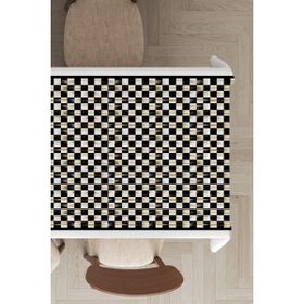 Rugviva MSO227 Dokuma Elit Kumaş Küçük Kareli Beyaz Leke Tutmayan 140x240 cm Masa Örtüsü