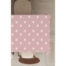 Rugviva MSO310 Dokuma Elit Kumaş Yıldız Desenli Pembe Leke Tutmayan 140x100 cm Masa Örtüsü