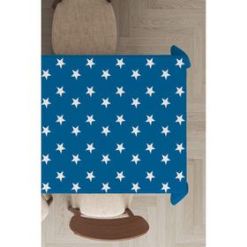Rugviva MSO370 Dokuma Elit Kumaş Yıldız Desenli Mavi Leke Tutmayan 140x180 cm Masa Örtüsü