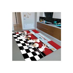 Rugviva MT06 Kaymaz Tabanlı Mutfak Kırmızı 80x180 cm Halı