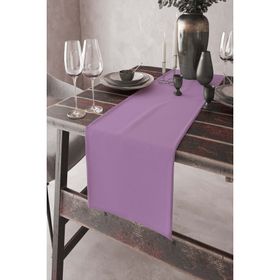 Rugviva RNR013 Lila Tek Renk Sade Ranır Premimum Dokuma Kumaş Düz 40x140 cm Masa Örtüsü