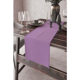 Rugviva RNR013 Lila Tek Renk Sade Ranır Premimum Dokuma Kumaş Düz 40x140 cm Masa Örtüsü