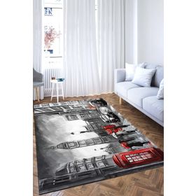 Rugviva RV337 Kaymaz Tabanlı Makinede Yıkanabilir London Halı