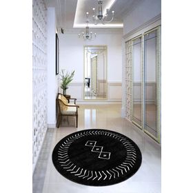Rugviva RVDR408 Kaymaz Tabanlı Makinede Yıkanabilir Iskandinav Yuvarlak Halı