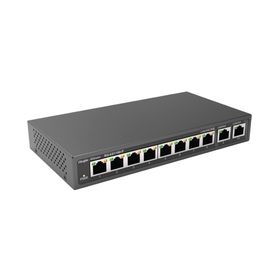 Ruijie 10 Port 110 W 8port PoE REYEE RG-ES110D-P 10/100 2X-UPLINK Yönetilemez Switch