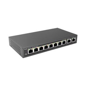 Ruijie 10 Port 110 W 8port PoE REYEE RG-ES110D-P 10/100 2X-UPLINK Yönetilemez Switch
