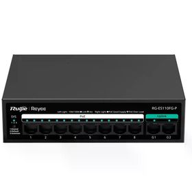 Ruijie Reyee RG-ES110FG-P 8 Port FE PoE 110W 2 Port Gigabit Yönetilemez Switch