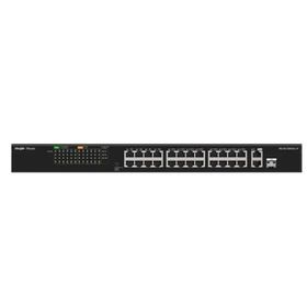 Ruijie Reyee RG-ES126FGS-LP 24 Port FE PoE 180W +2GE +1 Combo Yönetilemez Switch