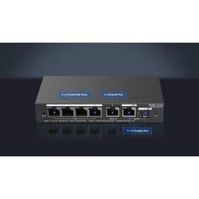 Ruijie Reyee RG-ES206GS-P 4 Port Gigabit 2XRJ45 1XSFP Combo Uplink Cloud Yönetilebilir 54W Poe Metal Kasa Switch