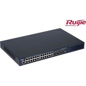 Ruijie RG-S2910-24GT4XS-UP-H V3 24 Port 10/100/1000 4-Port 1G/10G SFP+ 370W Yönetilebilir Rack Mount Switch