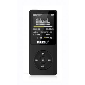 Ruizu X02 Ultra İnce 8 GB Siyah FM Radyo