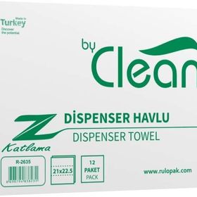 Rulopak By Clean R-2635 150x12 Adet Z Katlama Kağıt Havlu Dispenseri