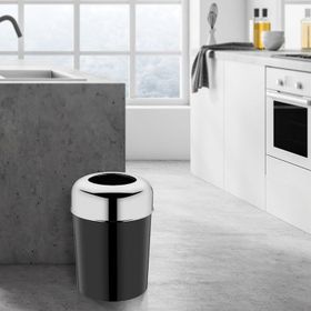 Rulopak Pota Kapak Krom 15 lt Çöp Kovası