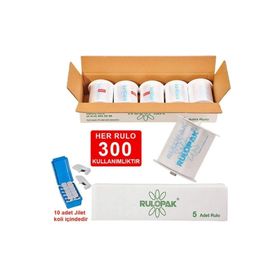 Rulopak R-2200 Manuel Kollu Hijyenik 5 Adet Klozet Kapağı Rulosu