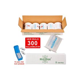 Rulopak R-2200 Manuel Kollu Hijyenik 5 Adet Klozet Kapağı Rulosu