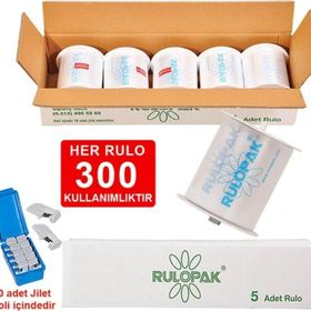 Rulopak R-2200 Manuel Kollu Hijyenik 5 Adet Klozet Kapağı Rulosu