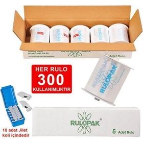 Rulopak R-2200 Manuel Kollu Hijyenik 5 Adet Klozet Kapağı Rulosu