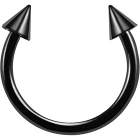 Rupen Kraft 316 Cerrahi Çelik Siyah Spike Dudak Kıkırdak Septum Helix Tragus Piercingi