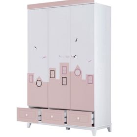 Ruum Store City Montessori 3 Kapaklı Pembe Gardırop