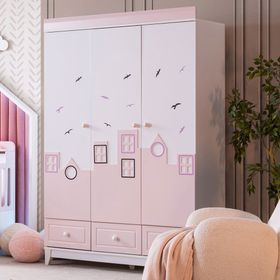Ruum Store City Montessori 3 Kapaklı Pembe Gardırop