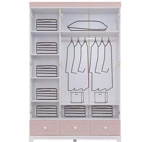 Ruum Store City Montessori 3 Kapaklı Pembe Gardırop
