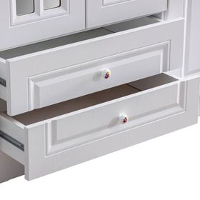 Ruum Store Country West 6 Kapaklı 2 Çekmeceli Aynalı Mdf Beyaz Gardırop