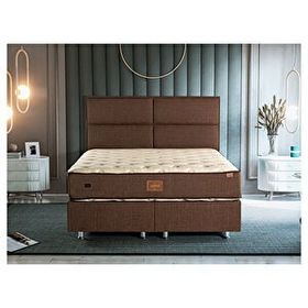 Ruum Store Violet Yatak Seti 150x200 cm Çift Kişilik Yatak Baza Başlık Takımı Orta Sert Yatak Mor Baza ve Başlığı