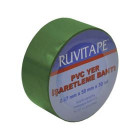 Ruvitape 30 mt x 50 mm Yeşil Yer İşaretleme Bandı