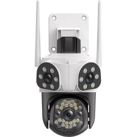 RXR C13-WF Wi-Fi Dış Ortam 3 Lensli 3+3+3 MP 360 Derece PTZ Gece Görüşlü Akıllı Güvenlik Kamerası