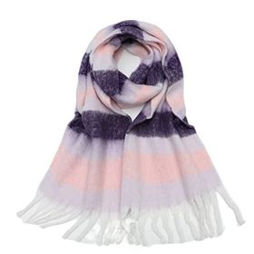 Ryakos Pashmina F Kaşmir 260x35 cm Ekose Kadın Atkı