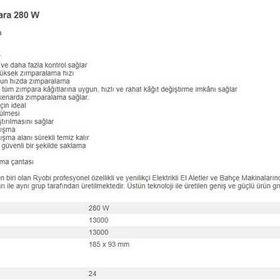 Ryobi RSS280SA30 280 Watt Titreşimli Zımpara