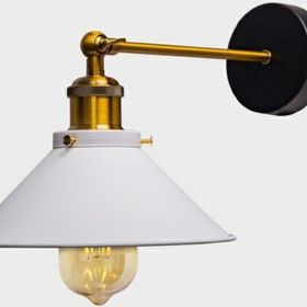 Rys Retro Çap 23 cm Metal Dekoratif Mafsallı Akrobatik Beyaz Duvar Aplik